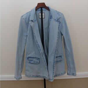 Bagatelle Collection Light Blue Denim Blazer Jacket Size Medium